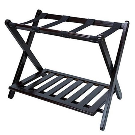 BETTERBEDS Luggage Rack with ShelfEspresso BE704466